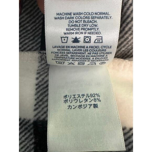 Land's End black white gingham long sleeves sweater size LP - Picture 5 of 10